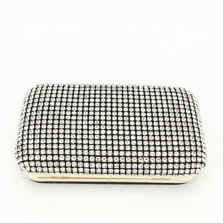 Geanta clutch resigilata cu cristale BJH-1609 03 Negru M0 [5]