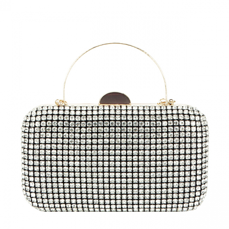 Clutch - Geanta clutch resigilata cu cristale BJH-1609 03 Negru M0