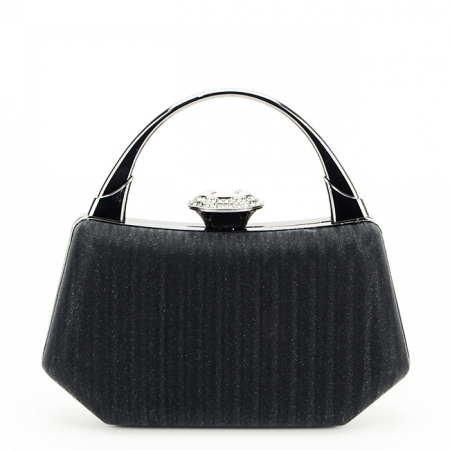 Geanta clutch negru cu cristale si sclipici 55461 06 [3]