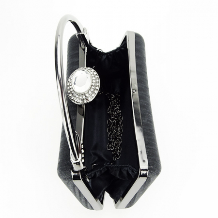 Geanta clutch negru cu cristale si sclipici 55461 06 [7]