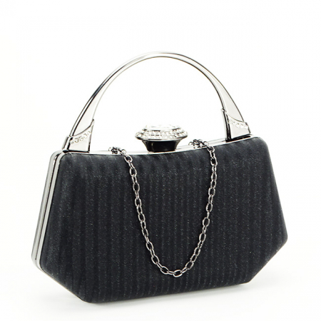 Geanta clutch negru cu cristale si sclipici 55461 06 [2]