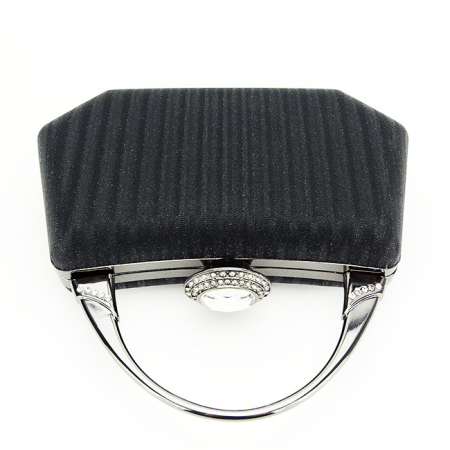 Geanta clutch negru cu cristale si sclipici 55461 06 [5]