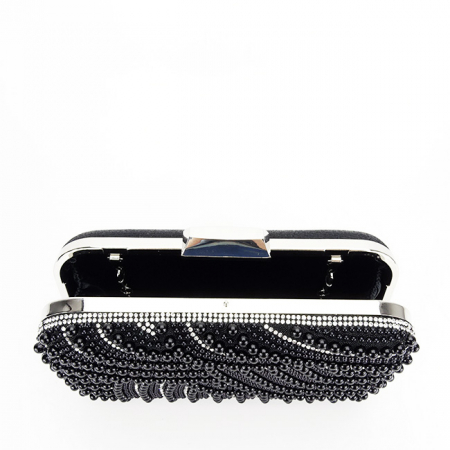 Geanta clutch negru cu perle 1006 05 [9]