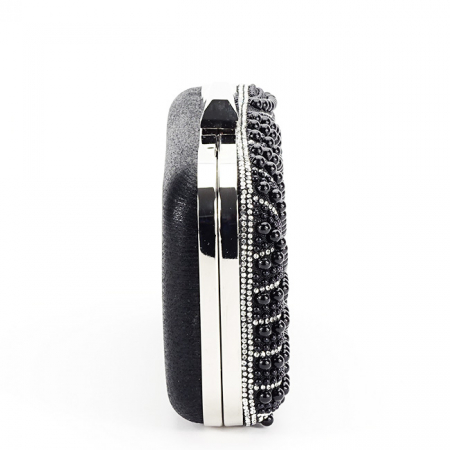 Geanta clutch negru cu perle 1006 05 [4]