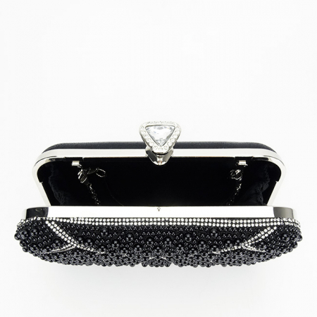 Geanta clutch negru cu perle 1008 05 [7]