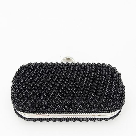 Geanta clutch negru cu perle BYH863 06 [4]