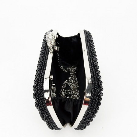 Geanta clutch negru cu perle BYH863 06 [7]