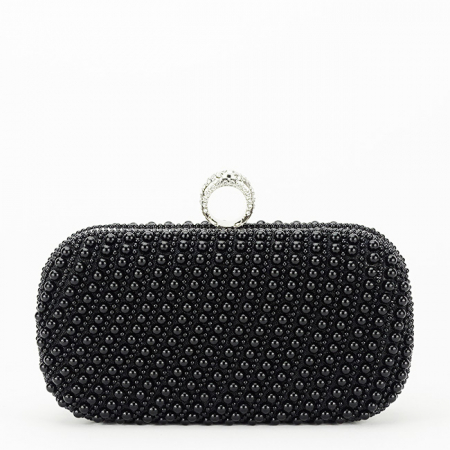 Geanta clutch negru cu perle BYH863 06 [3]