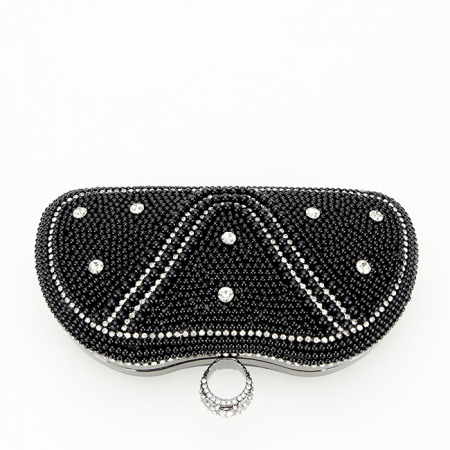 Geanta clutch negru cu perle si pietricele BME-22732 05 [5]