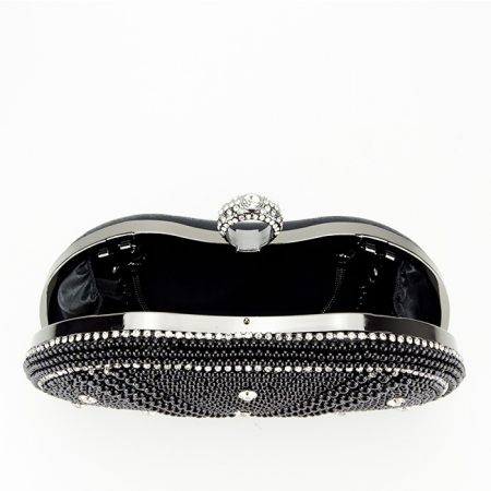 Geanta clutch negru cu perle si pietricele BME-22732 05 [6]
