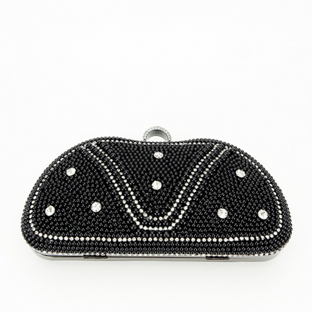 Geanta clutch negru cu perle si pietricele BME-22732 05 [4]