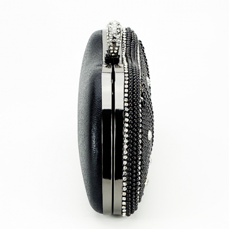 Geanta clutch negru cu perle si pietricele BME-22732 05 [3]
