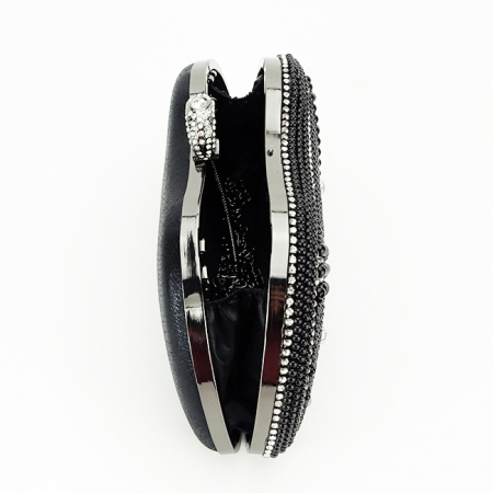 Geanta clutch negru cu perle si pietricele BME-22732 05 [7]