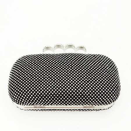 Geanta clutch negru cu pietricele 2016-5 05 [3]