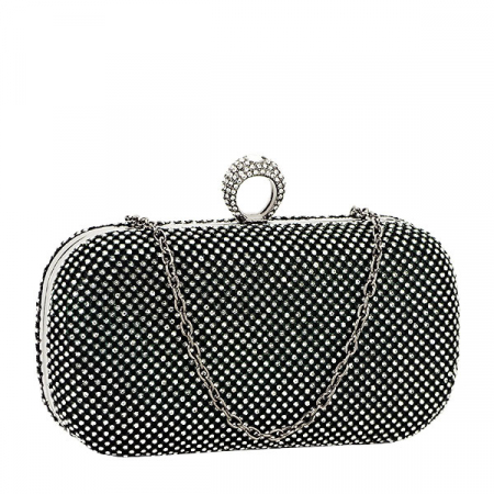 Clutch - Geanta clutch negru cu pietricele BFL-1061 05