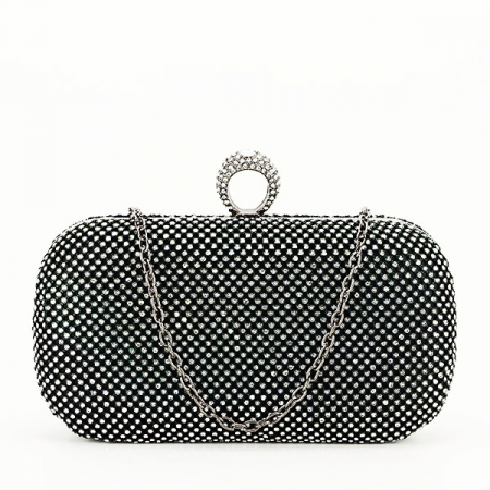 Geanta clutch negru cu pietricele BFL-1061 05 [2]