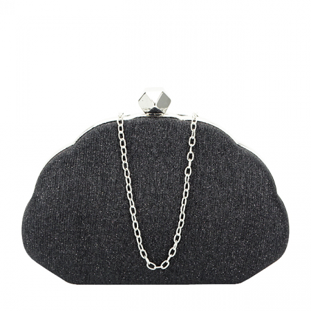 Clutch - Geanta clutch negru cu sclipici BHY-5041 05