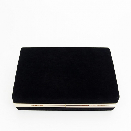 Geanta clutch negru din catifea 1005 01 [5]