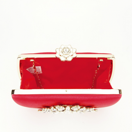 Geanta clutch rosie cu brosa BRS-210 06 [7]