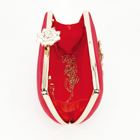 Geanta clutch rosie cu brosa BRS-210 06 [8]