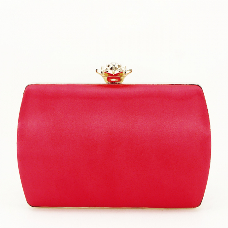 Geanta clutch rosie cu brosa BRS-210 06 [4]