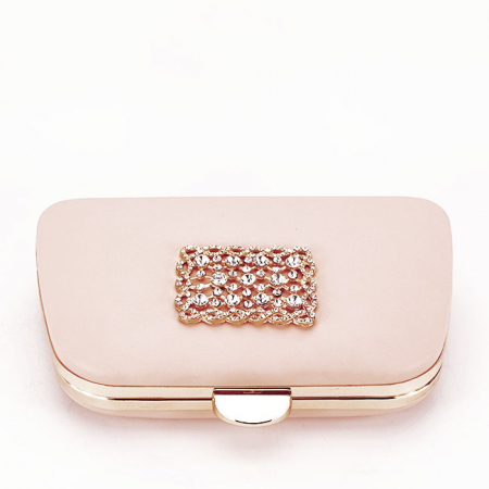 Geanta clutch roz cu brosa LK5672 06 [5]