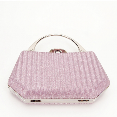 Geanta clutch roz cu cristale si sclipici 55461 06 [3]