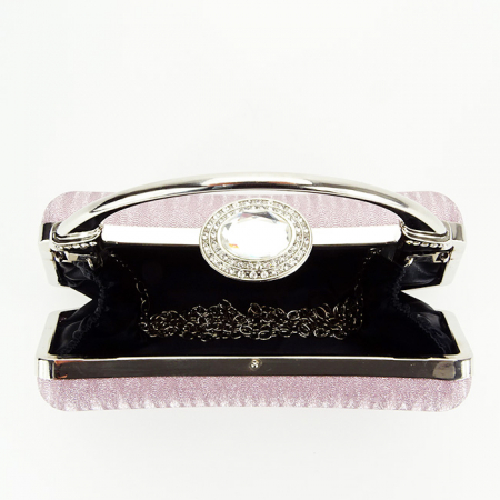 Geanta clutch roz cu cristale si sclipici 55461 06 [5]