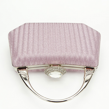 Geanta clutch roz cu cristale si sclipici 55461 06 [4]