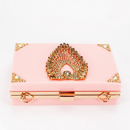 Geanta clutch cu pietricele JR-27BB 05 Roz [4]