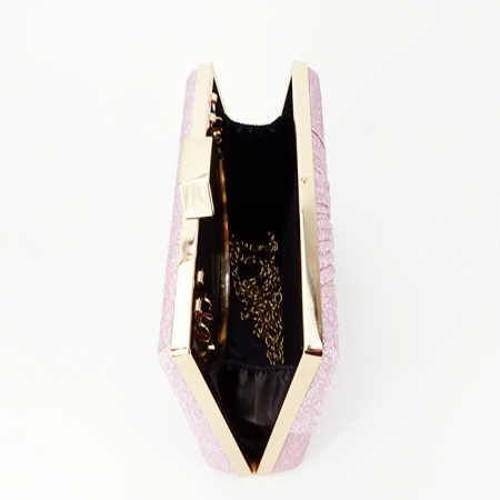 Geanta clutch roz cu sclipici BJH-22706 05 [7]