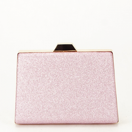 Geanta clutch roz cu sclipici BJH-22706 05 [3]