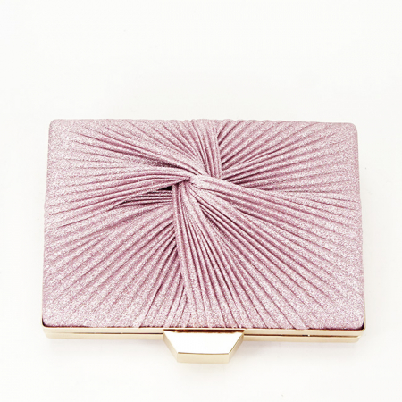 Geanta clutch roz cu sclipici BJH-22706 05 [5]