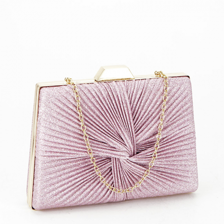 Geanta clutch roz cu sclipici BJH-22706 05 [2]