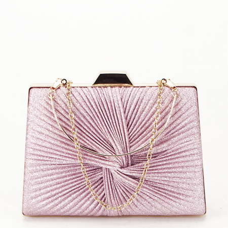 Geanta clutch roz cu sclipici BJH-22706 05 [1]