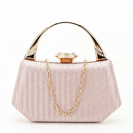 Geanta clutch cu sclipici, 55461 06, 11x20x4cm, Auriu rose [1]