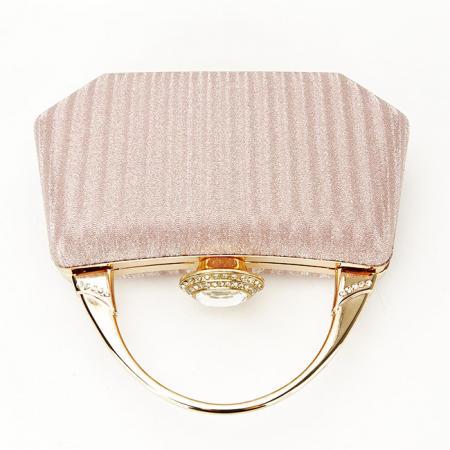 Geanta clutch cu sclipici, 55461 06, 11x20x4cm, Auriu rose [5]