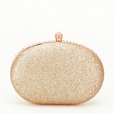 Geanta clutch cu cristale V-190BB 05 Auriu rose [4]