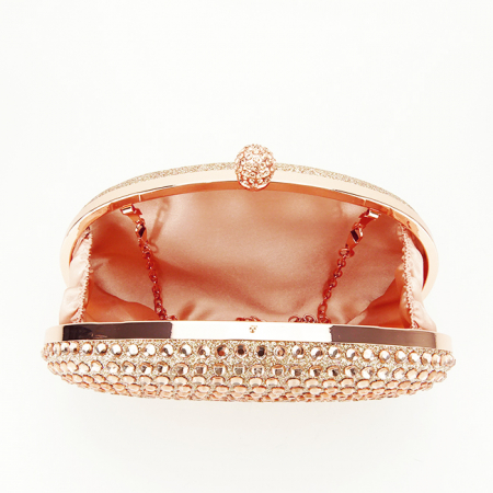 Geanta clutch cu cristale V-190BB 05 Auriu rose [7]