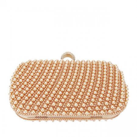 Geanta clutch sampanie cu perle BYH863 06 [4]