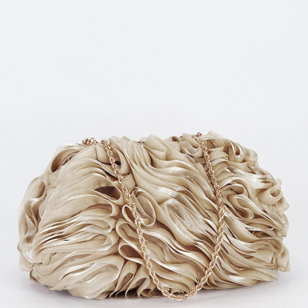 Clutch - Geanta clutch taupe cu model 3D BMN-1241 06