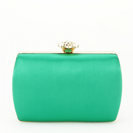 Geanta clutch cu brosa BRS-210 06 Verde [3]