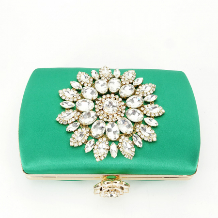 Geanta clutch cu brosa BRS-210 06 Verde [4]