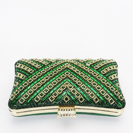 Geanta clutch verde cu model 3d BYH-87900 06 [6]