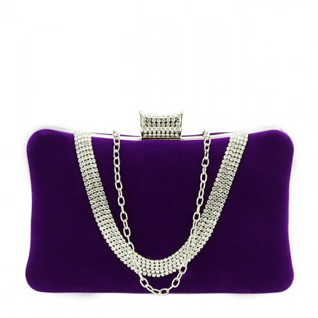 Geanta clutch violet din catifea 1007 01 [1]
