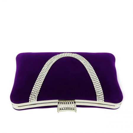 Geanta clutch violet din catifea 1007 01 [5]