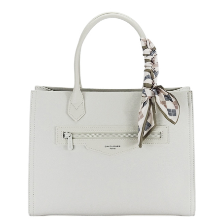 Accesorii - Geanta crem David Jones Paris cu esarfa  CM7642-1 11