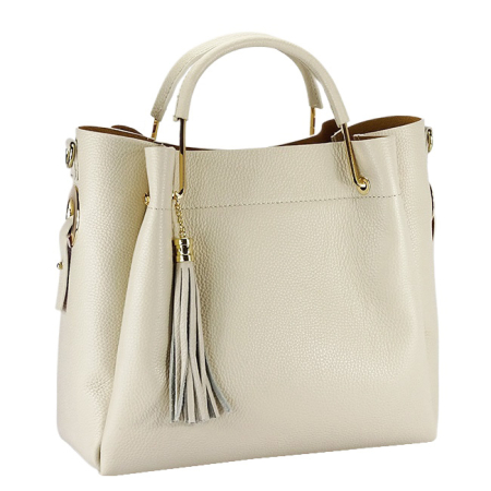 Geanta crem din piele naturala Ariana 123 [2]