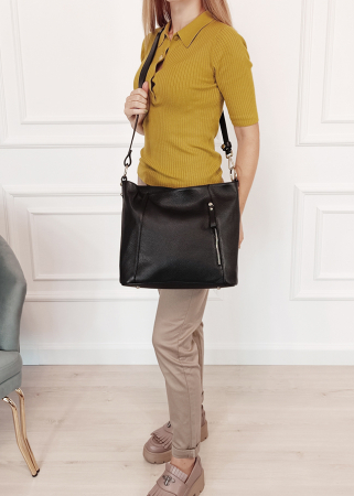 Geanta dama neagra din piele naturala 8913 131 [2]