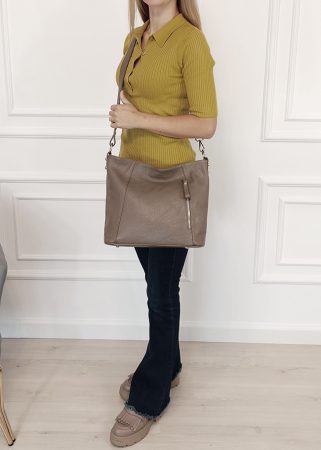 Geanta dama taupe din piele naturala 8913 131 [2]